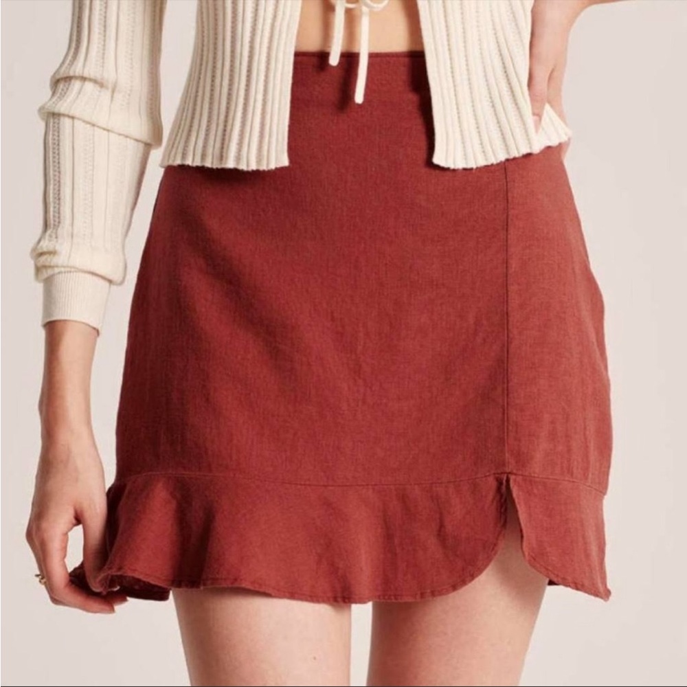 Abercrombie & Fitch Linen Blend Mini Skirt Size M